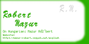 robert mazur business card